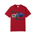 Render to Reality Car T-Shirt — Vintage Blue Muscle Car Graphic Tee
