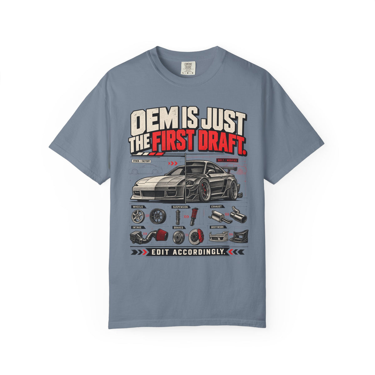 "OEM is Just the First Draft" Engine Parts Graphic Tee