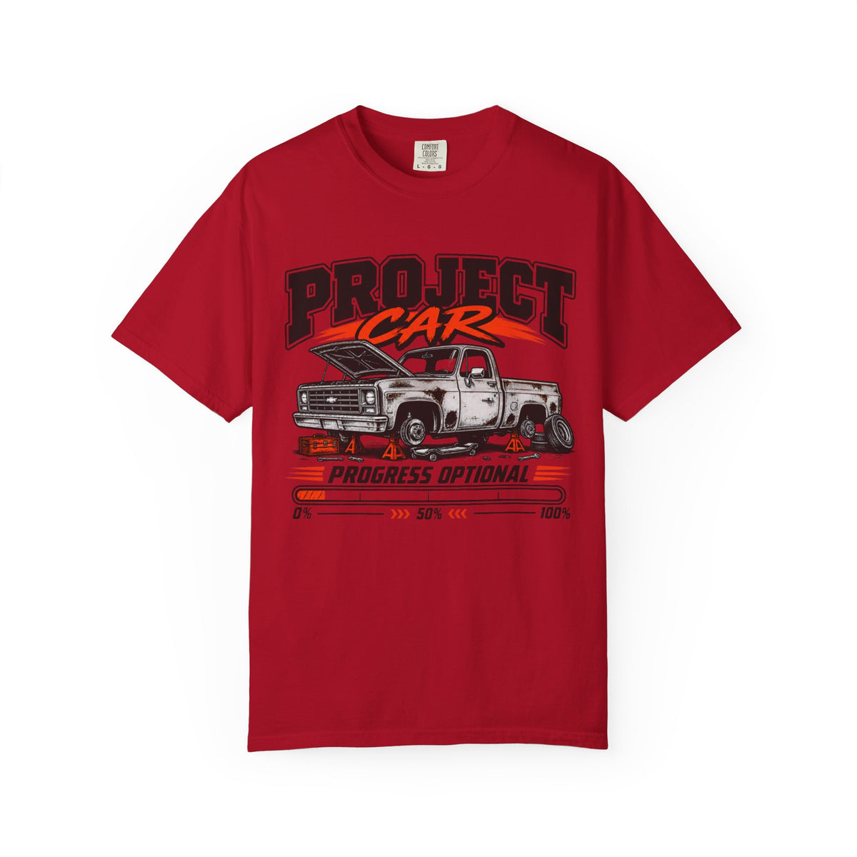 Project Car 'Progress Optional' Funny Graphic T-Shirt
