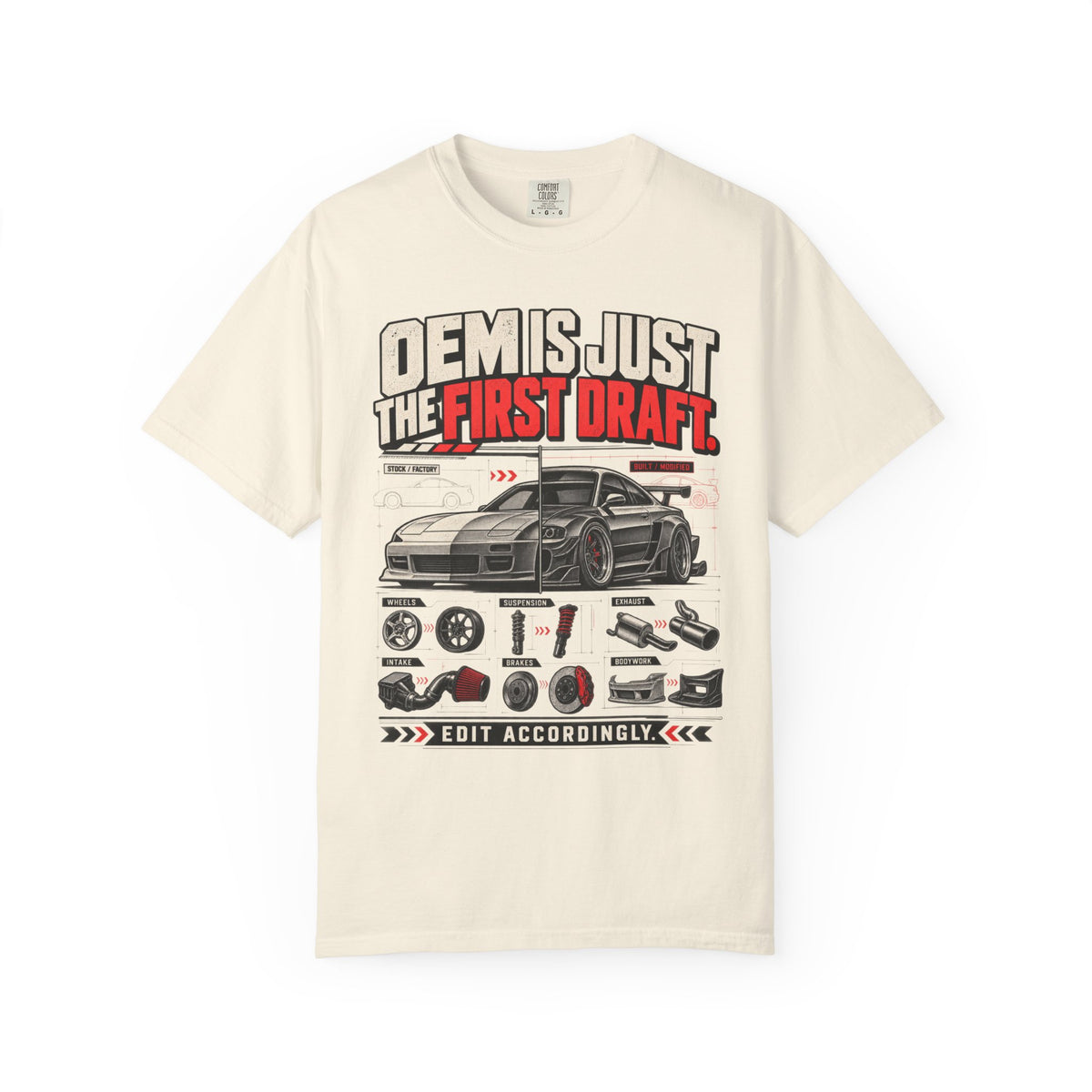 "OEM is Just the First Draft" Engine Parts Graphic Tee