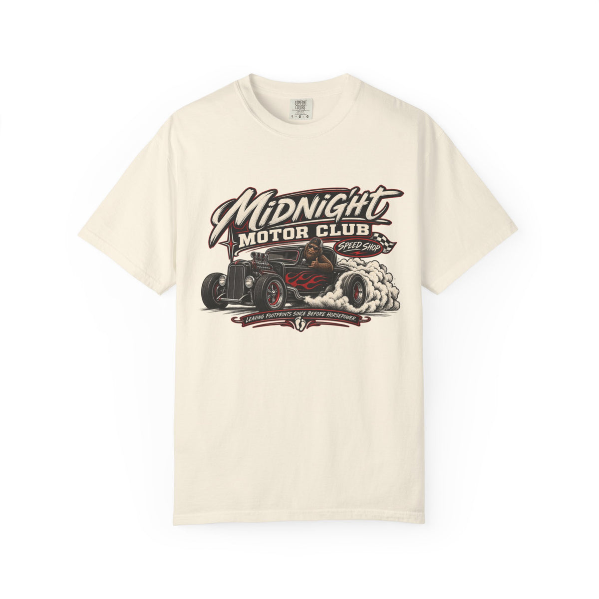 Vintage Sasquatch Driving Hot Rod