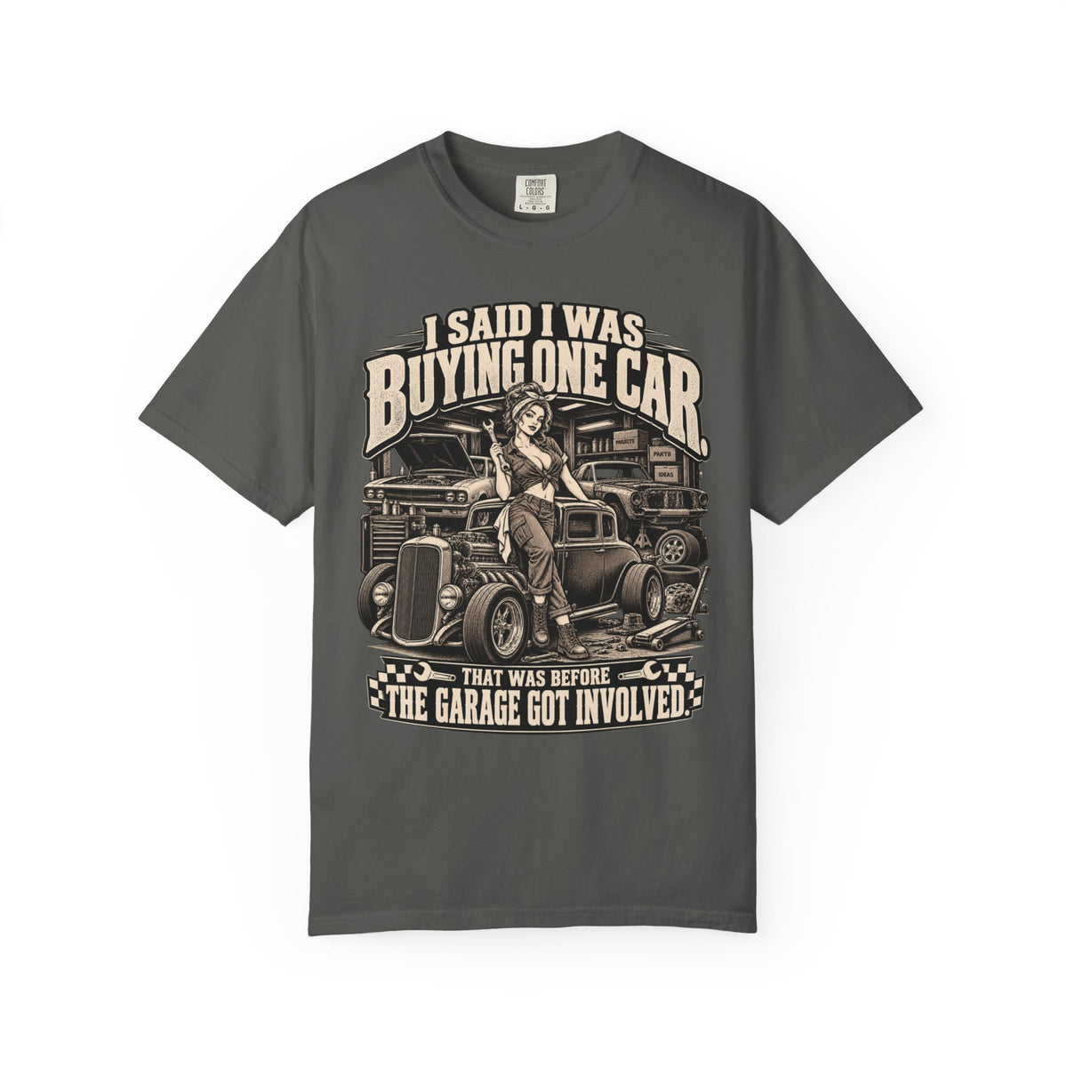 "I Said I Was Buying One Car" Vintage Car Culture Funny Tee
