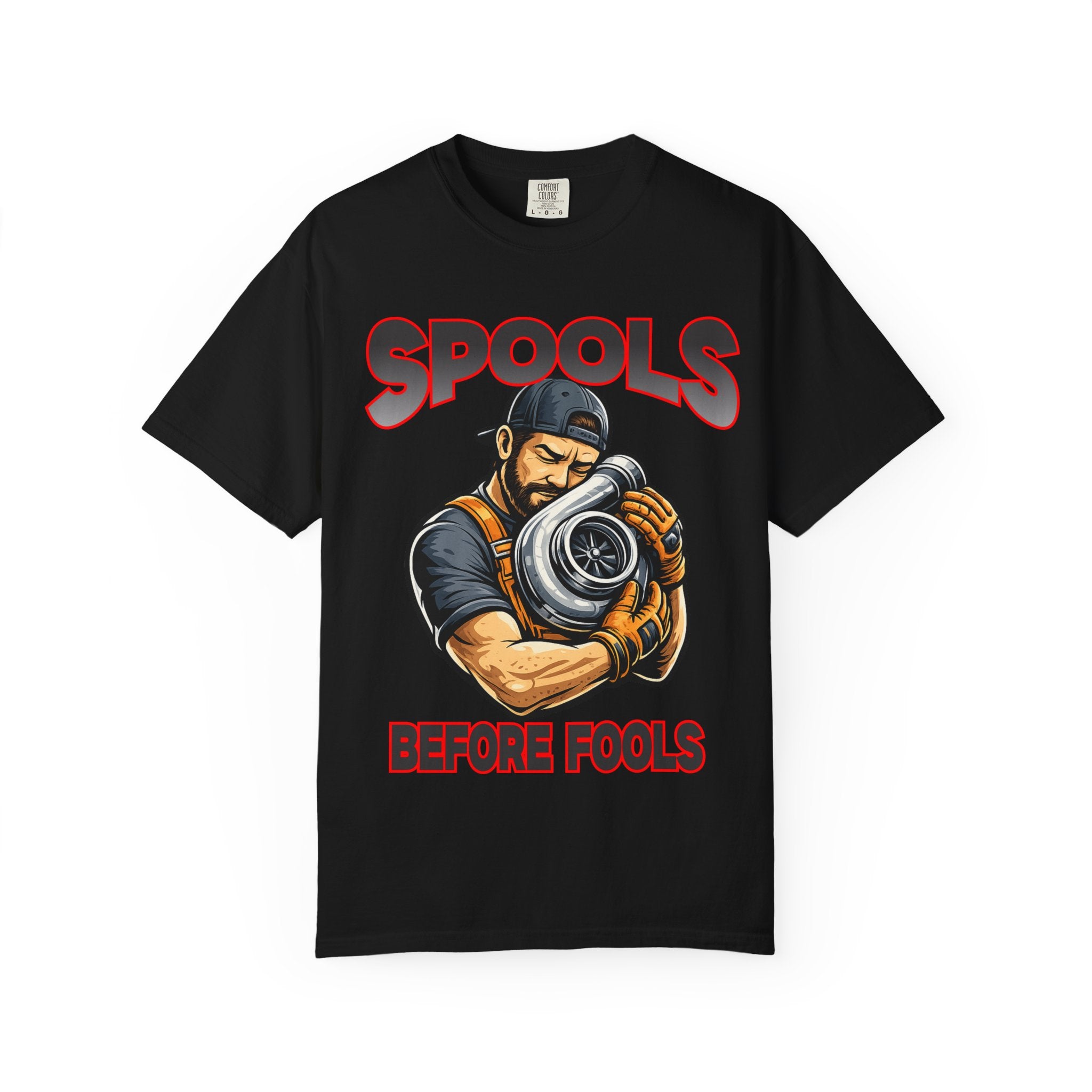 Spools Before Fools T-Shirt — Turbo Mechanic Graphic Tee