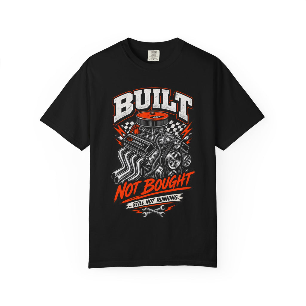 Built Not Bought T-Shirt — Vintage Engine Mechanics Tee
