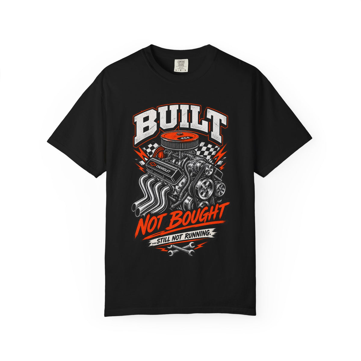 Built Not Bought T-Shirt — Vintage Engine Mechanics Tee