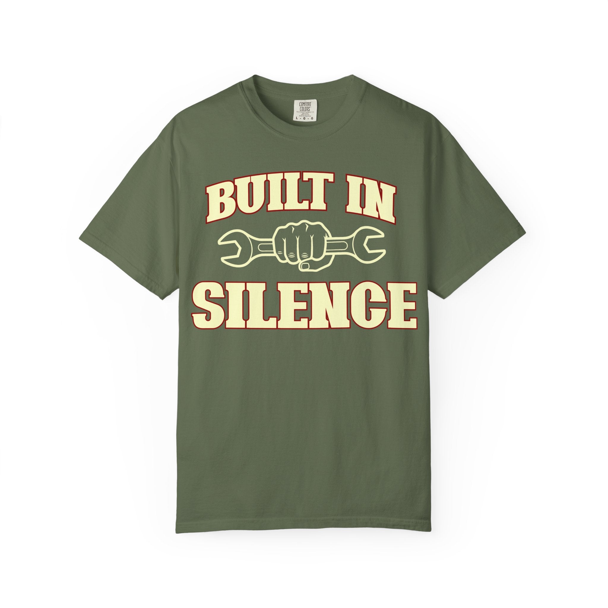 Built In Silence T-Shirt — Vintage Block Letter Graphic T-Shirt