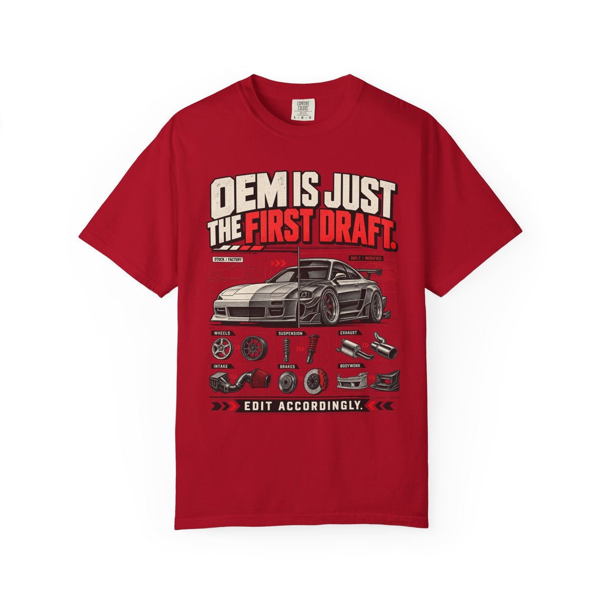 "OEM is Just the First Draft" Engine Parts Graphic Tee