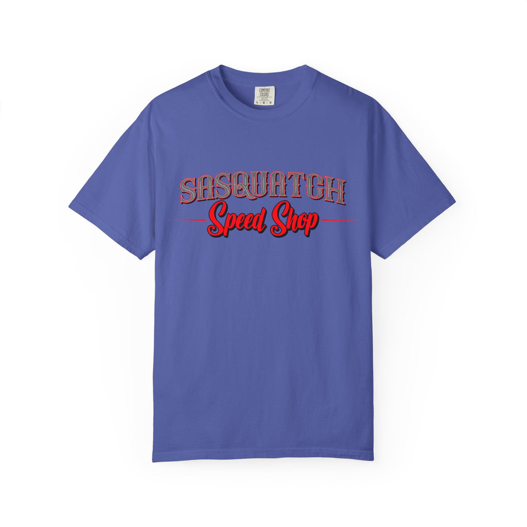 Sasquatch Speed Shop T-Shirt — Retro Hot Rod Graphic Tee