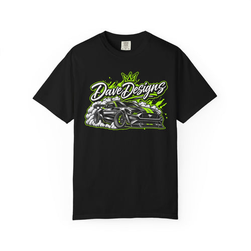 "Dave Designs" Neon Mustang Drift Racing Tee