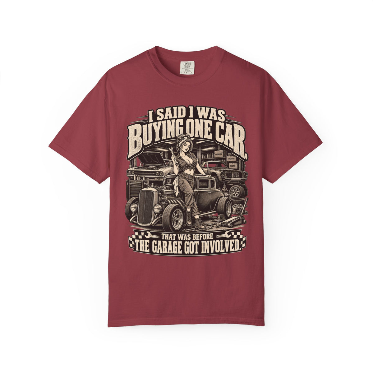 "I Said I Was Buying One Car" Vintage Car Culture Funny Tee