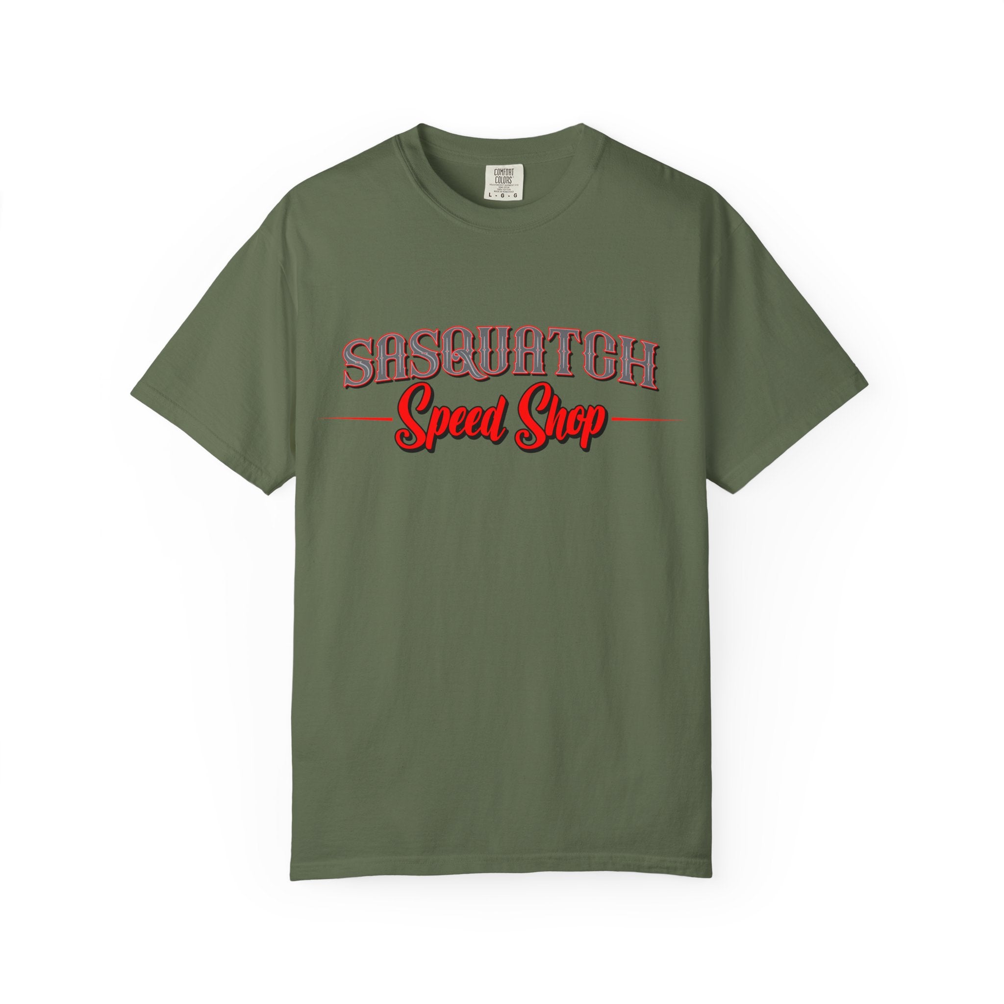 Sasquatch Speed Shop T-Shirt — Retro Hot Rod Graphic Tee