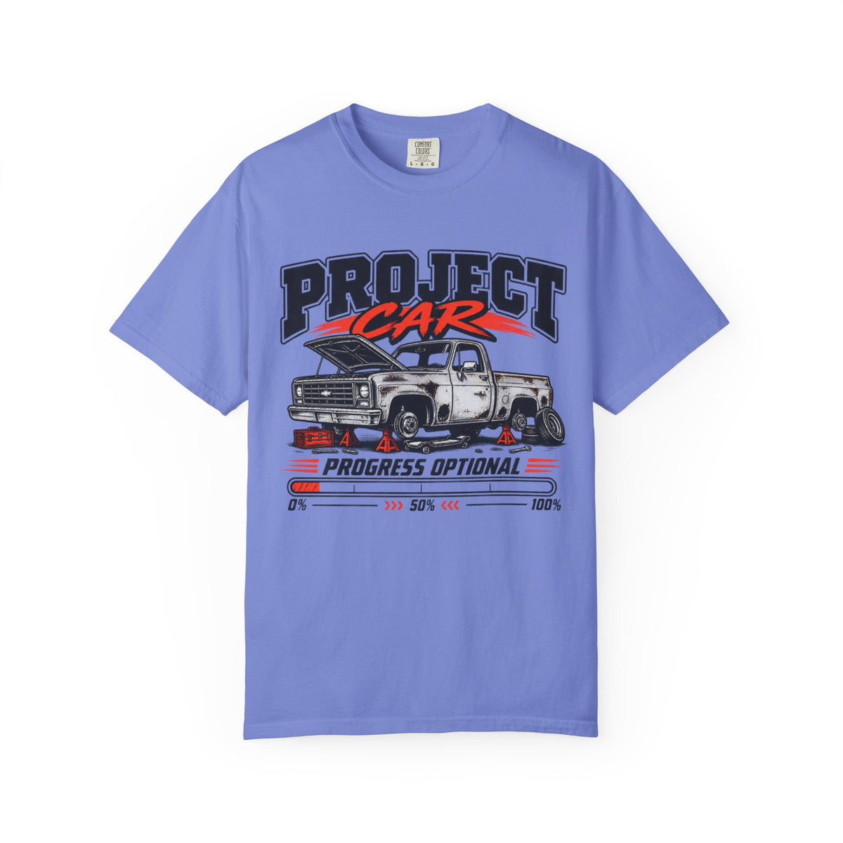 Project Car 'Progress Optional' Funny Graphic T-Shirt