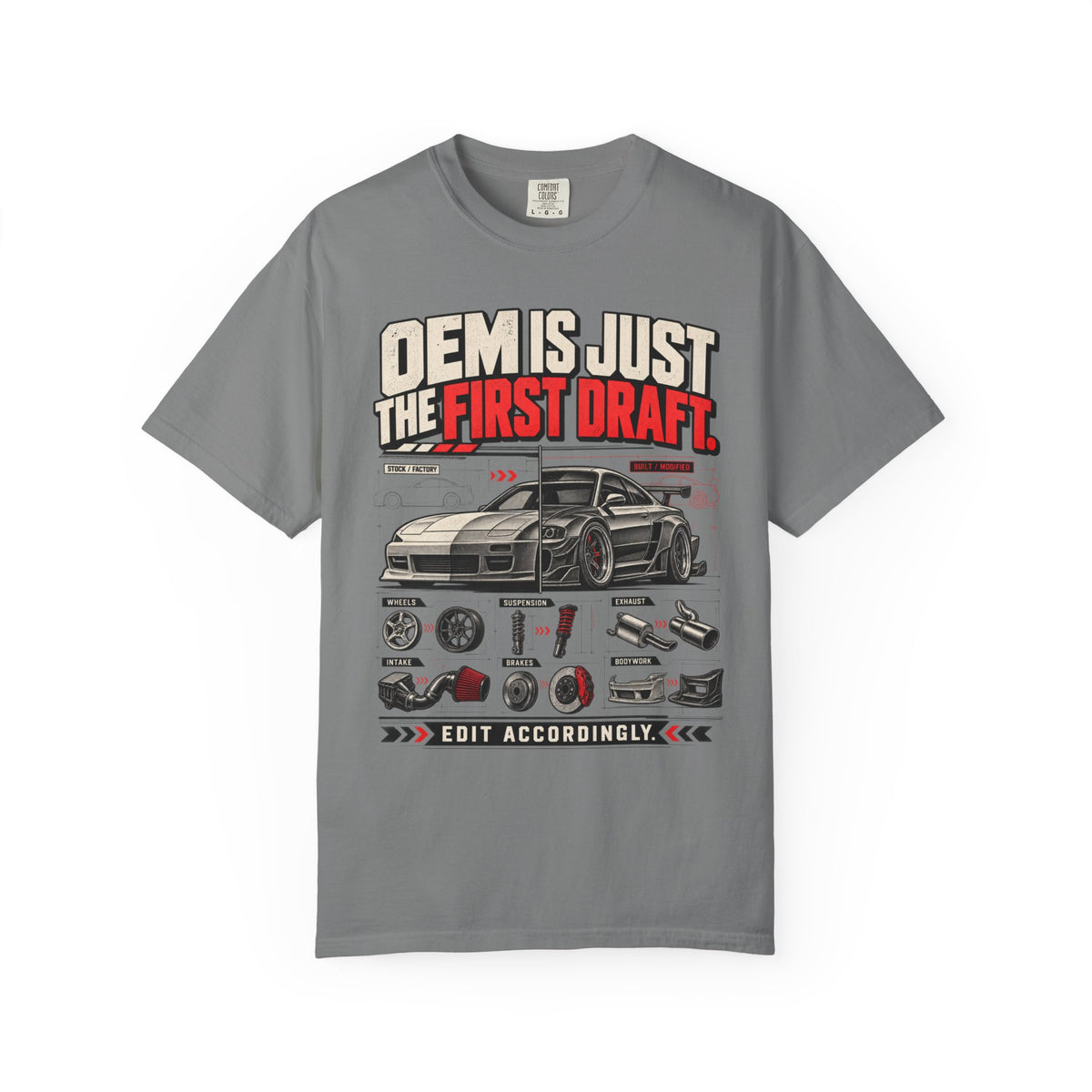 "OEM is Just the First Draft" Engine Parts Graphic Tee