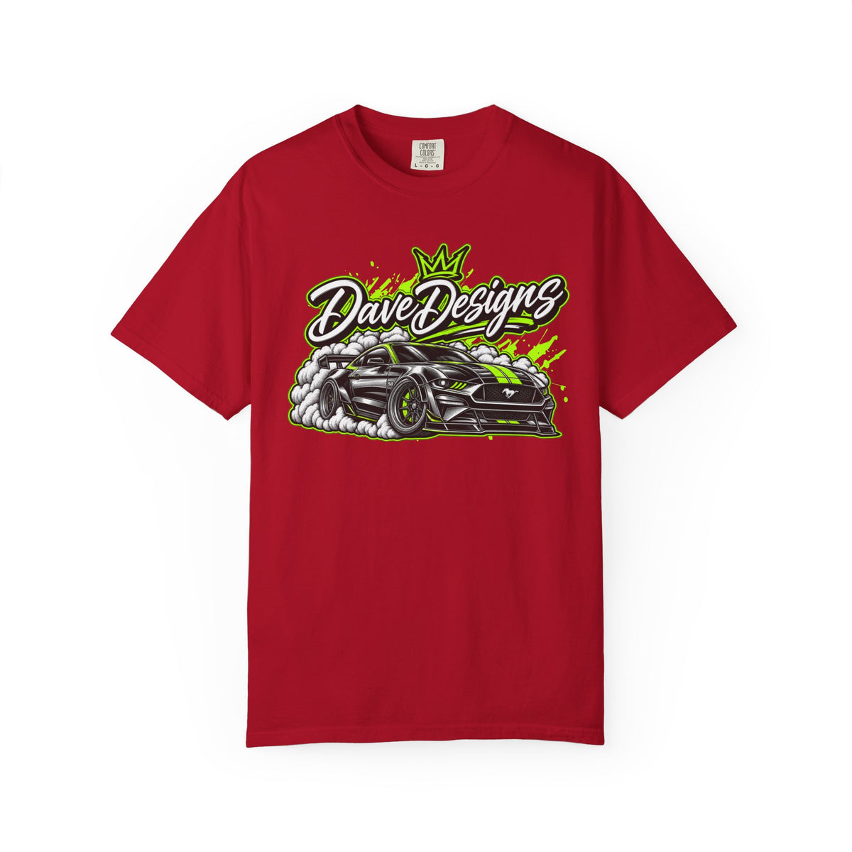 "Dave Designs" Neon Mustang Drift Racing Tee