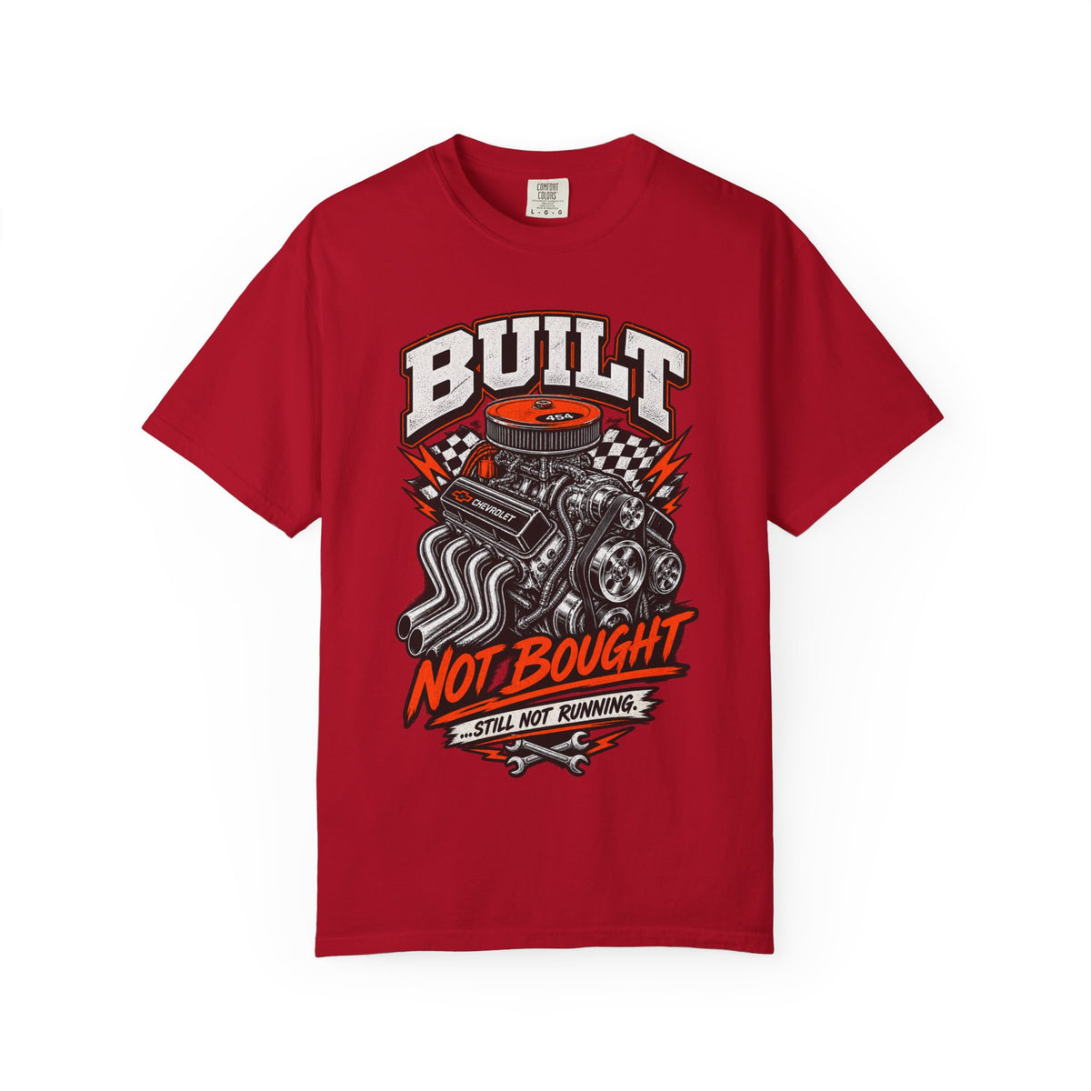 Built Not Bought T-Shirt — Vintage Engine Mechanics Tee