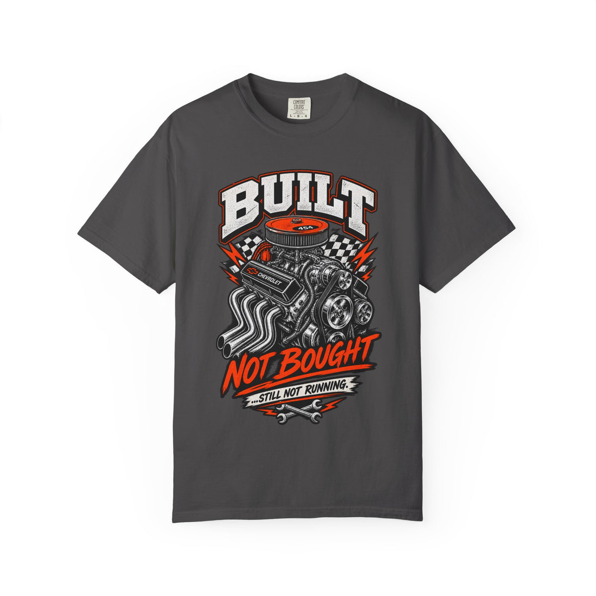 Built Not Bought T-Shirt — Vintage Engine Mechanics Tee
