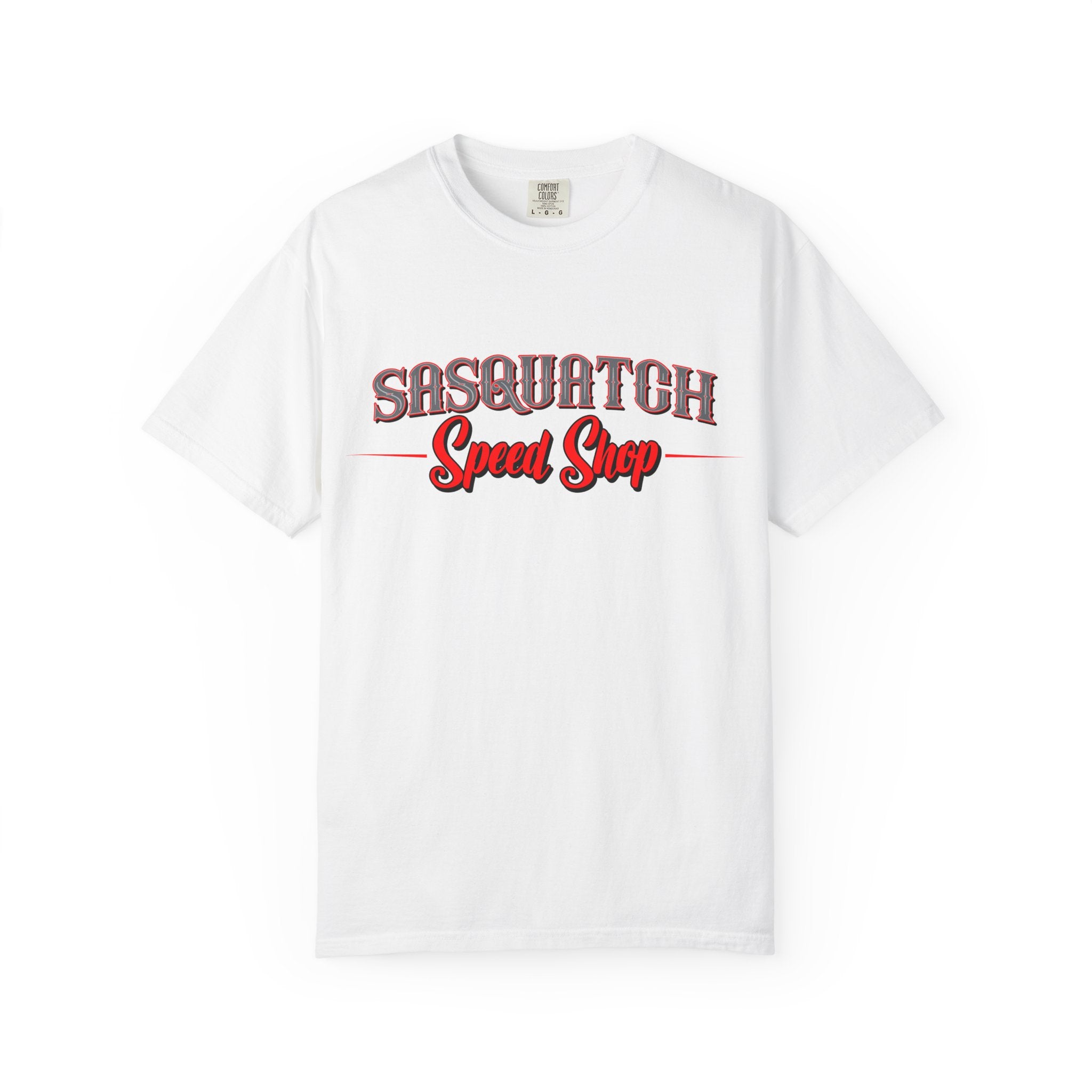 Sasquatch Speed Shop T-Shirt — Retro Hot Rod Graphic Tee