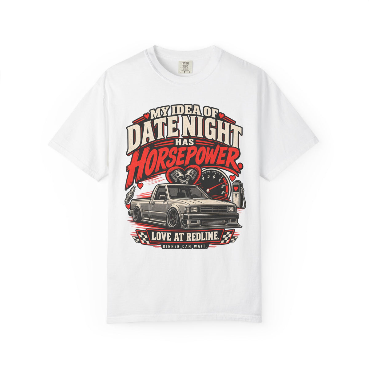 'Date Night Has Horsepower Tee' — Car Life Graphic T-Shirt