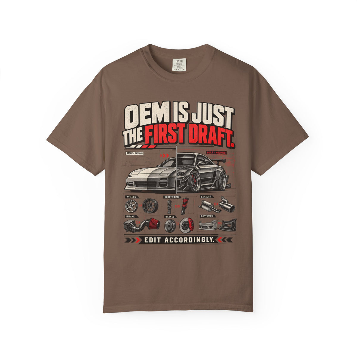 "OEM is Just the First Draft" Engine Parts Graphic Tee