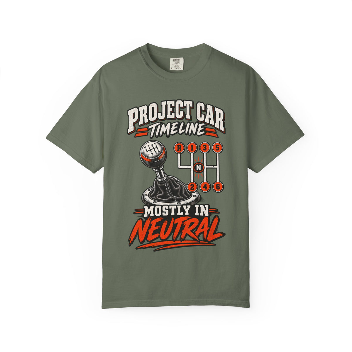 Project Car — "Mostly in Neutral" Manual Gearhead Tee