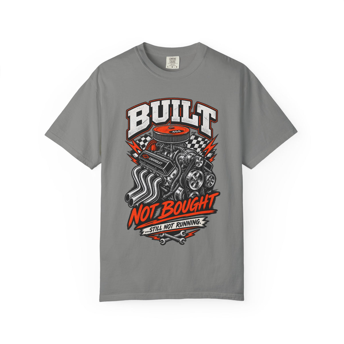 Built Not Bought T-Shirt — Vintage Engine Mechanics Tee