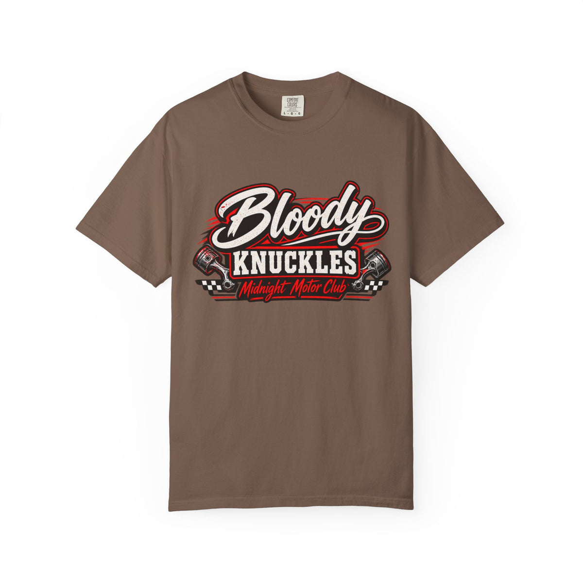 Bloody Knuckles T-Shirt — Retro Racing 'Midnight Motor Club' Graphic Tee
