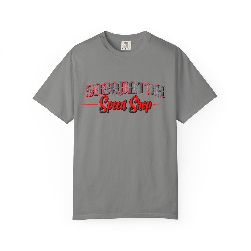 Sasquatch Speed Shop T-Shirt — Retro Hot Rod Graphic Tee