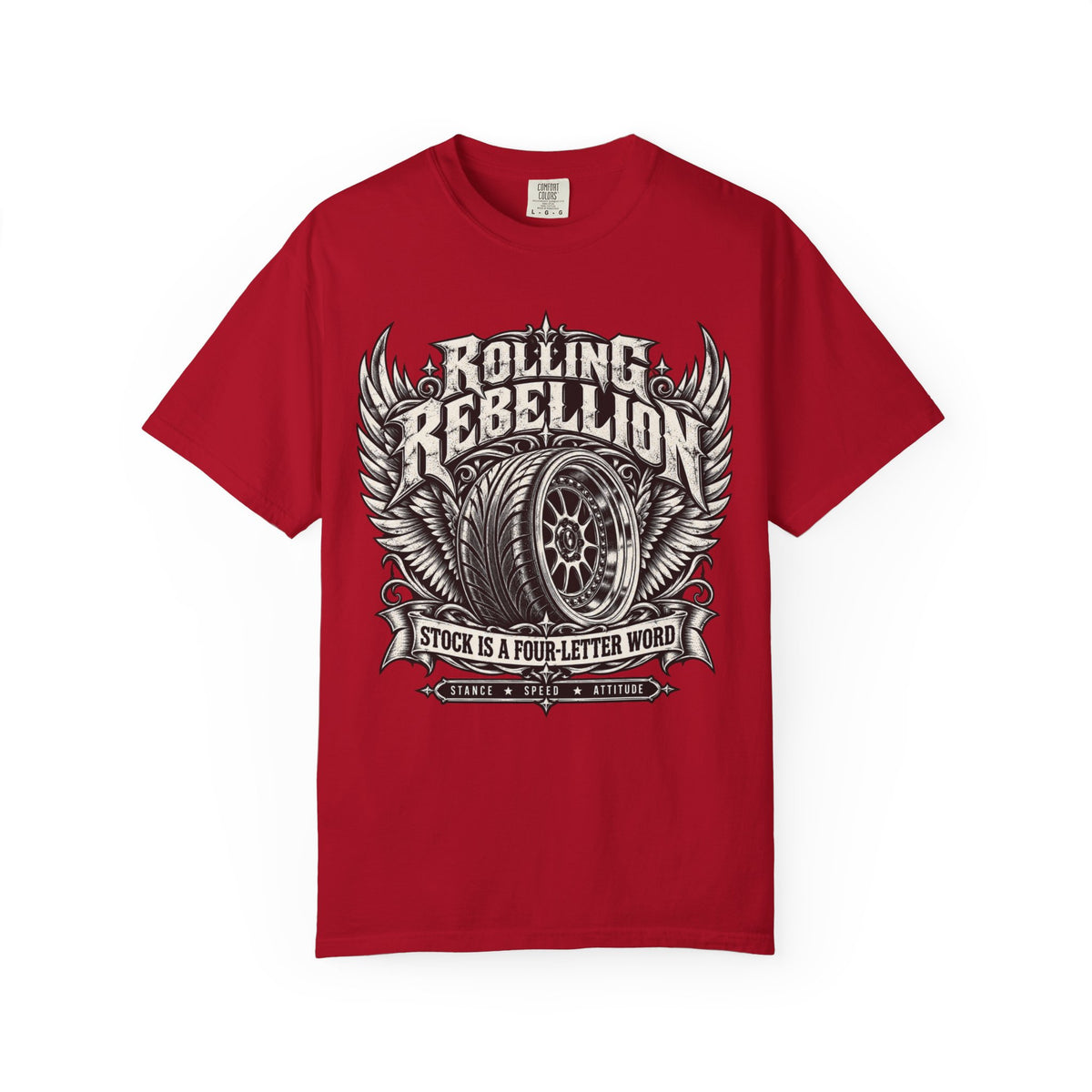 Rolling Rebelion Stock Car Racing Graphic T-Shirt