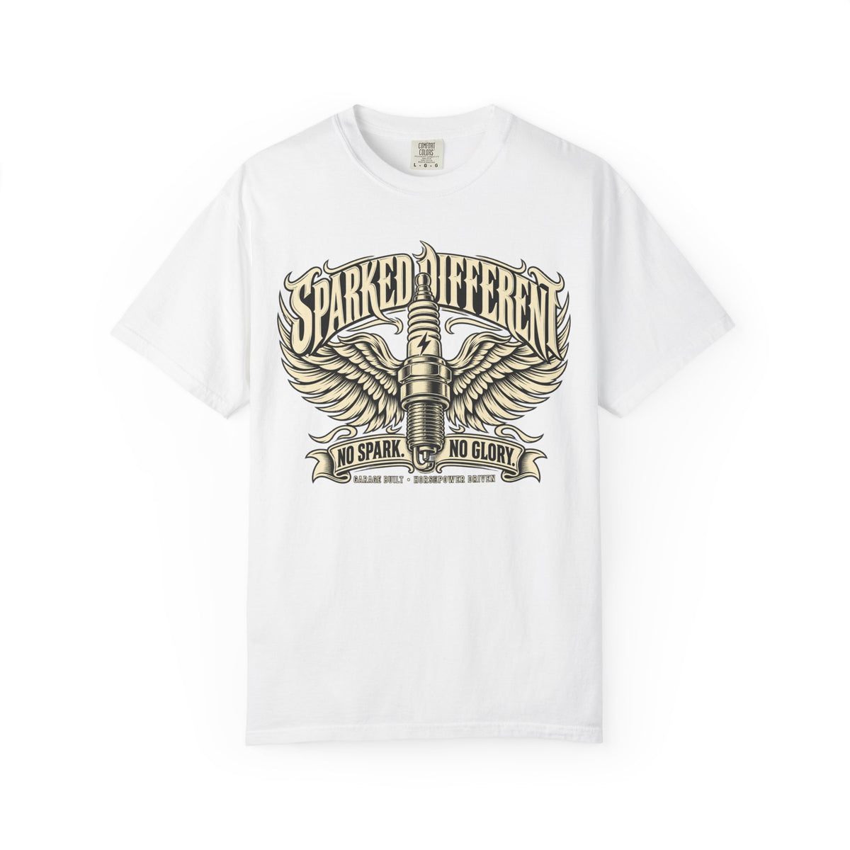 Sparked Different “No Spark, No Glory” Graphic T-Shirt