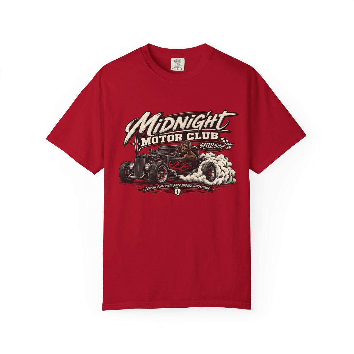 Vintage Sasquatch Driving Hot Rod