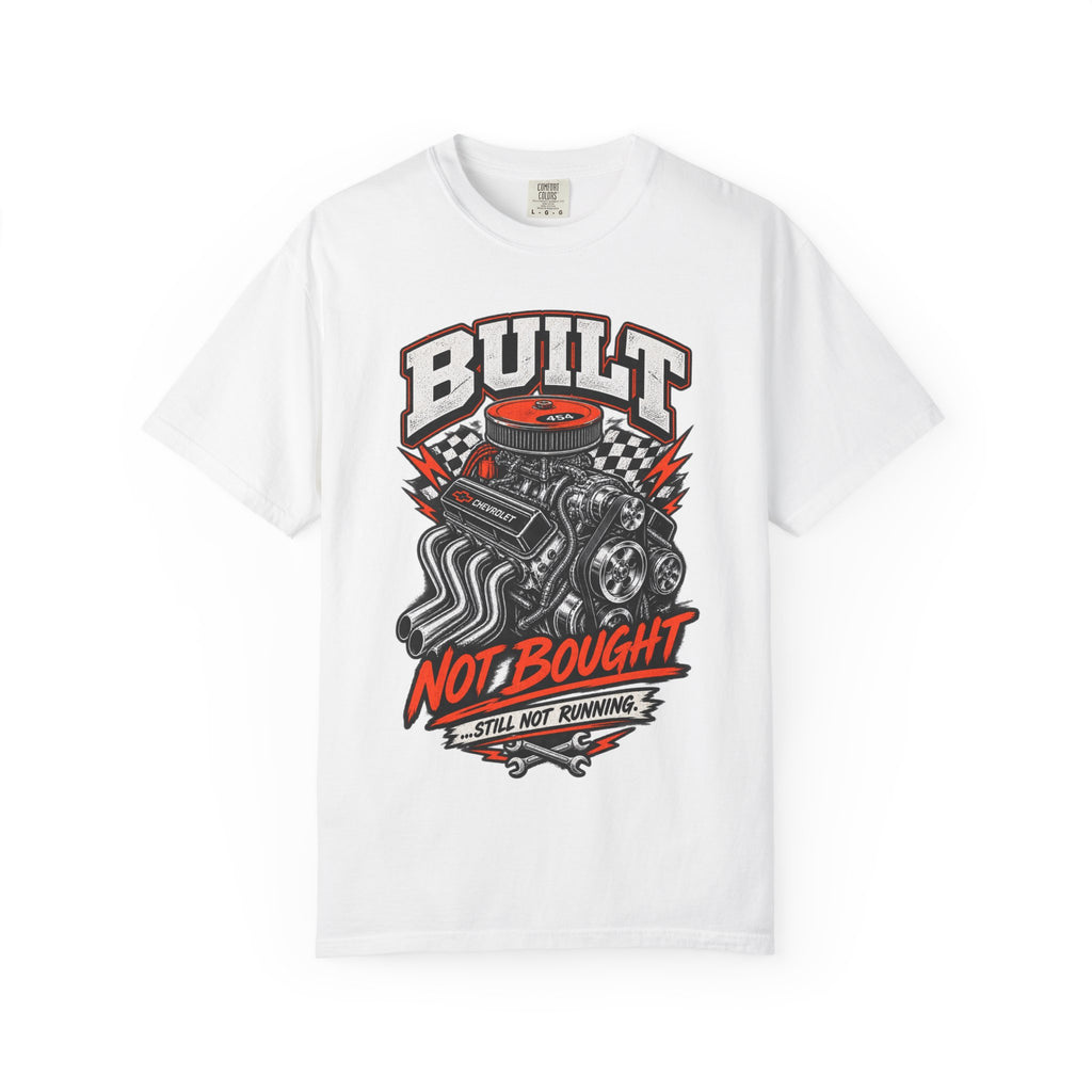 Built Not Bought T-Shirt — Vintage Engine Mechanics Tee