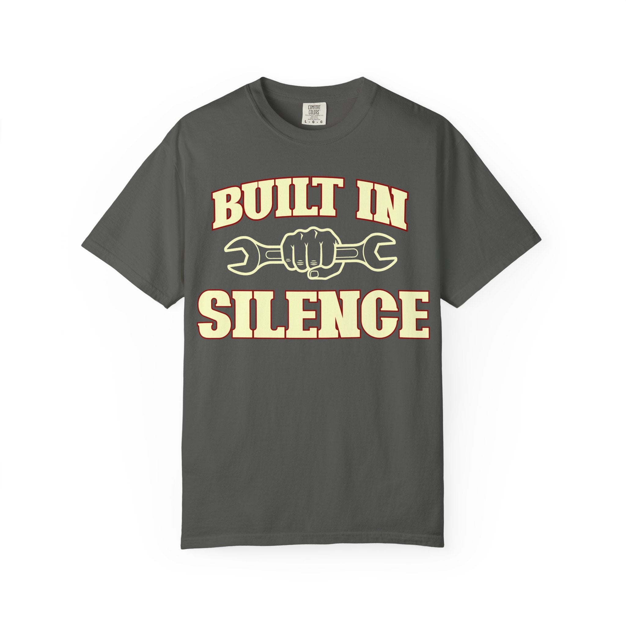 Built In Silence T-Shirt — Vintage Block Letter Graphic T-Shirt