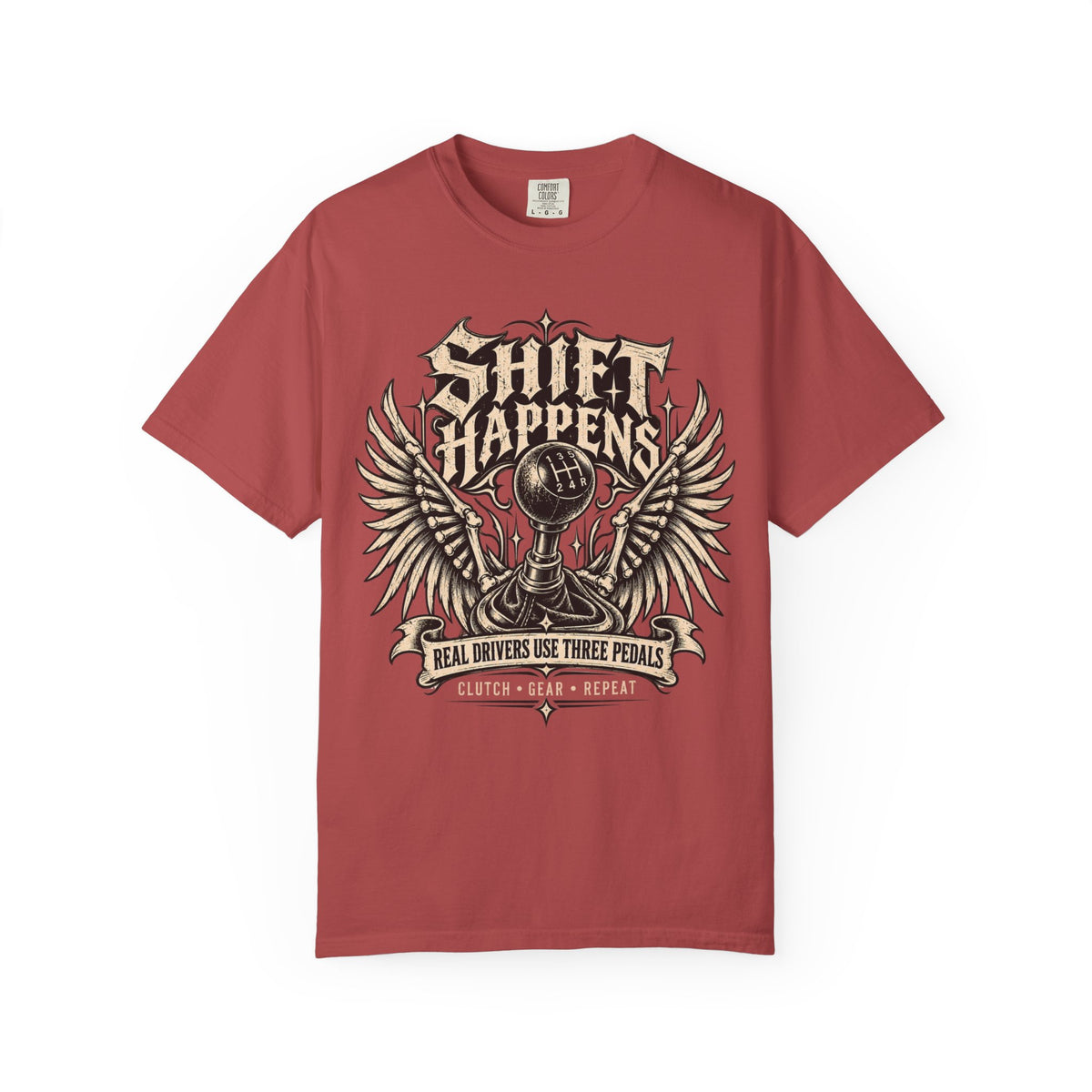 Shift Happens Real Drivers Use Three Pedals Graphic T-Shirt