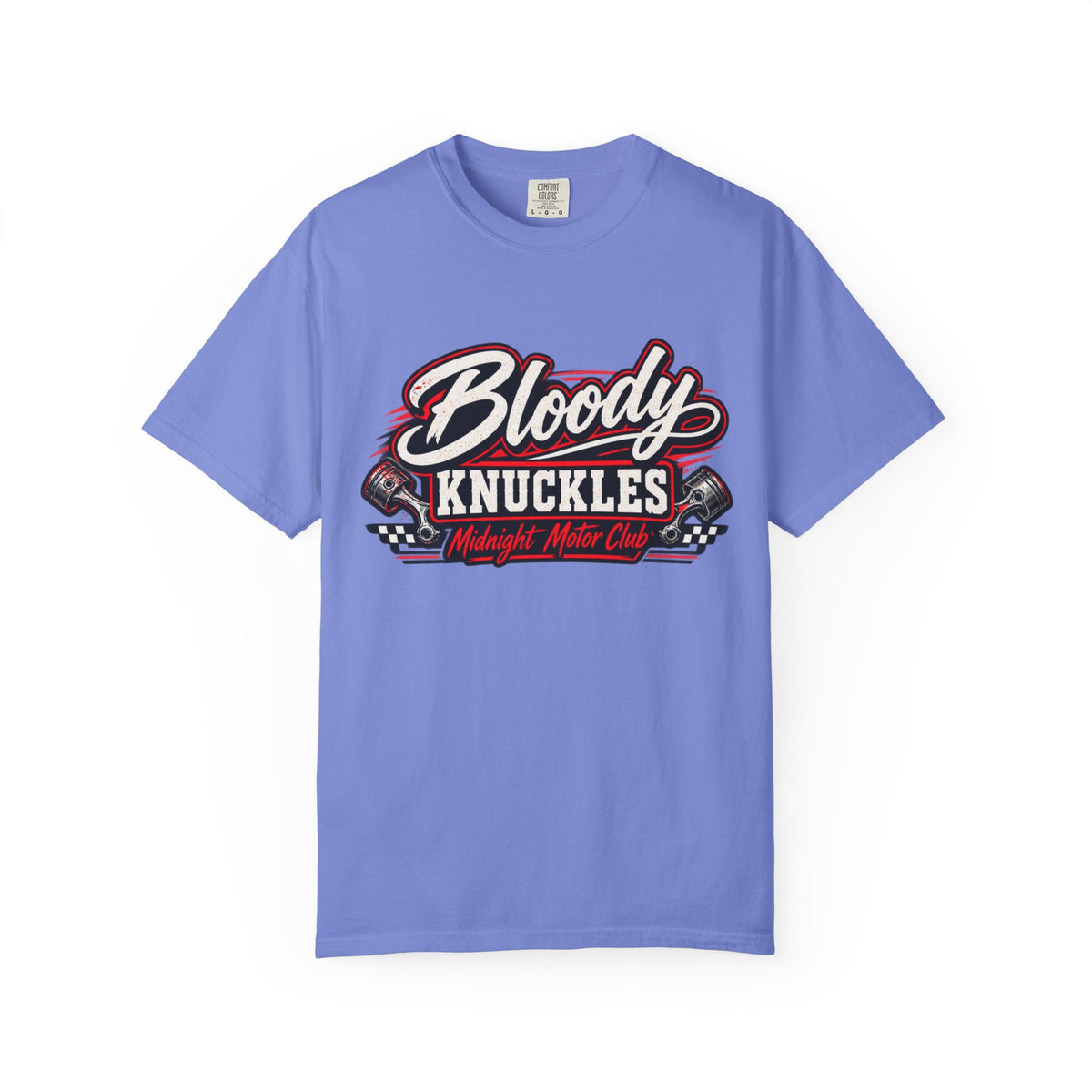 Bloody Knuckles T-Shirt — Retro Racing 'Midnight Motor Club' Graphic Tee