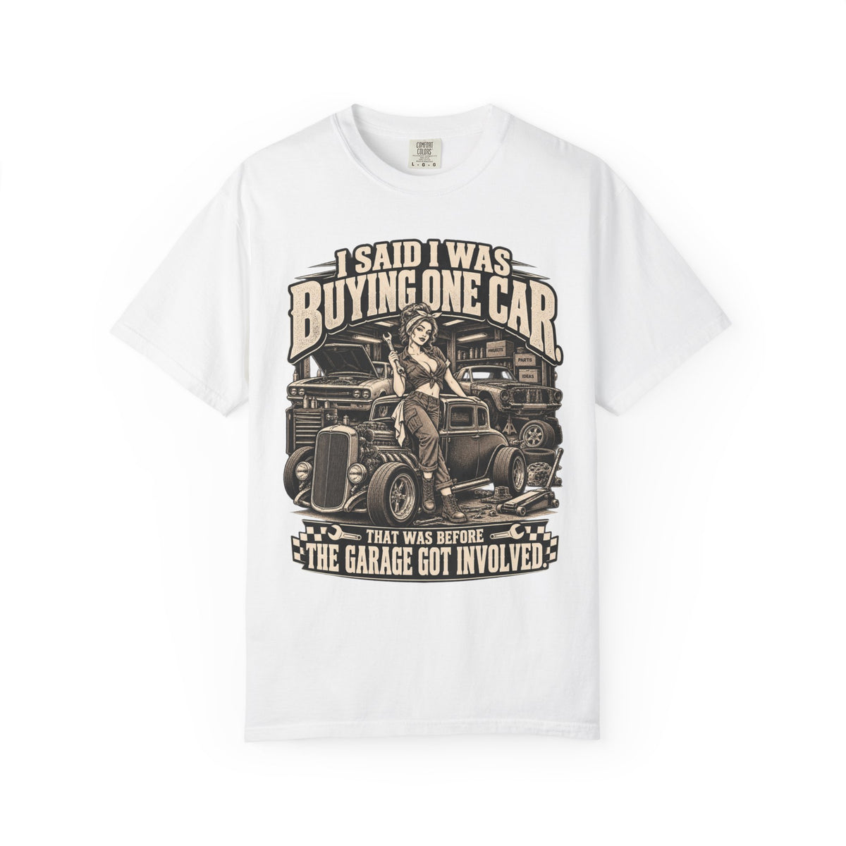 "I Said I Was Buying One Car" Vintage Car Culture Funny Tee