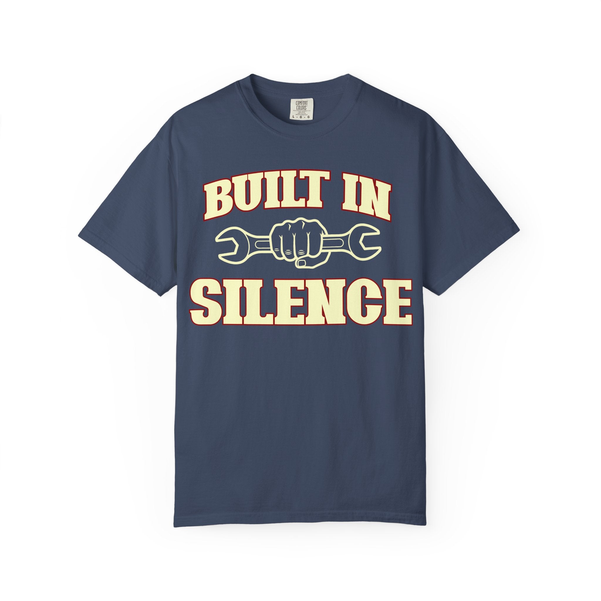 Built In Silence T-Shirt — Vintage Block Letter Graphic T-Shirt