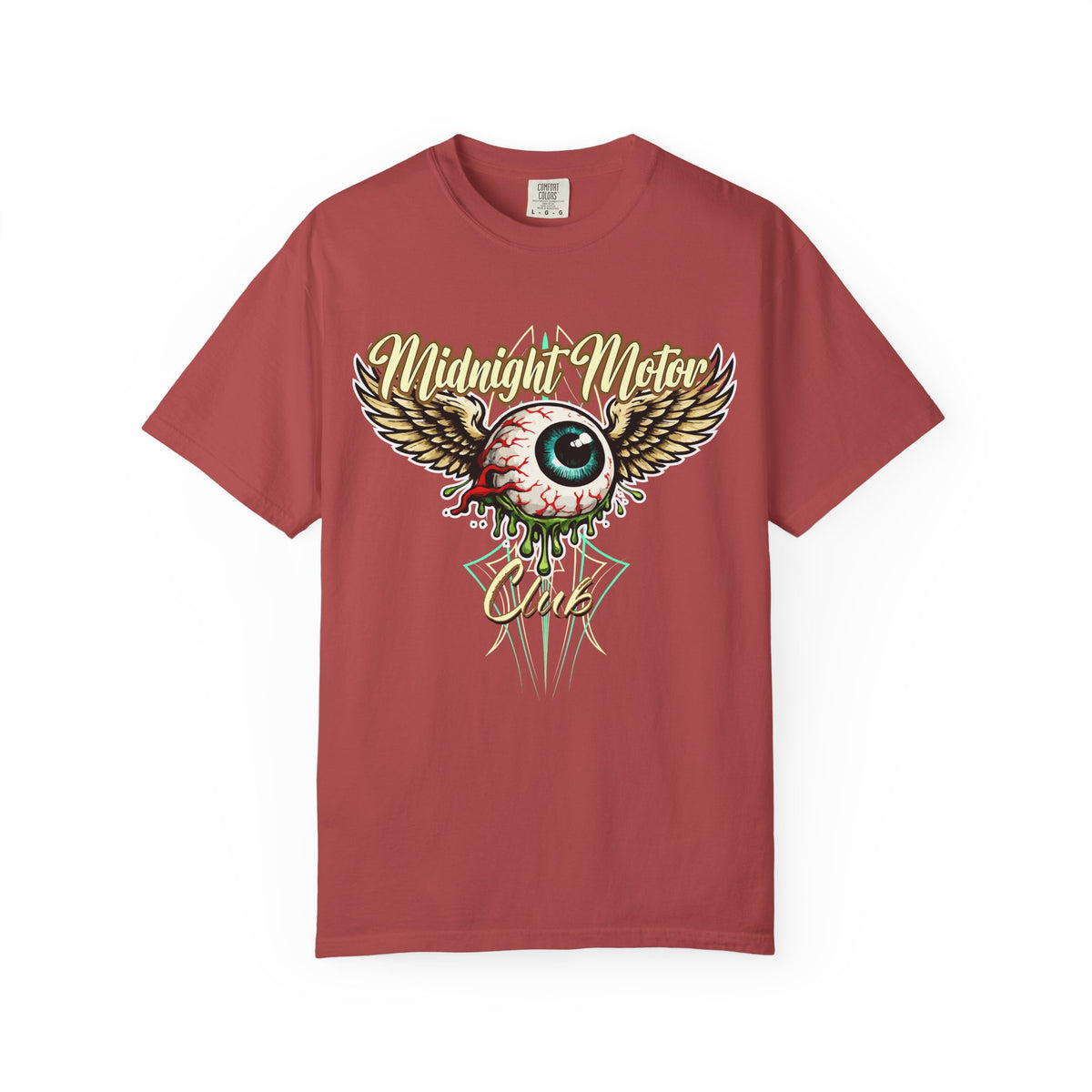 "Winged Eyeball & Pinstripes" Graphic T-Shirt