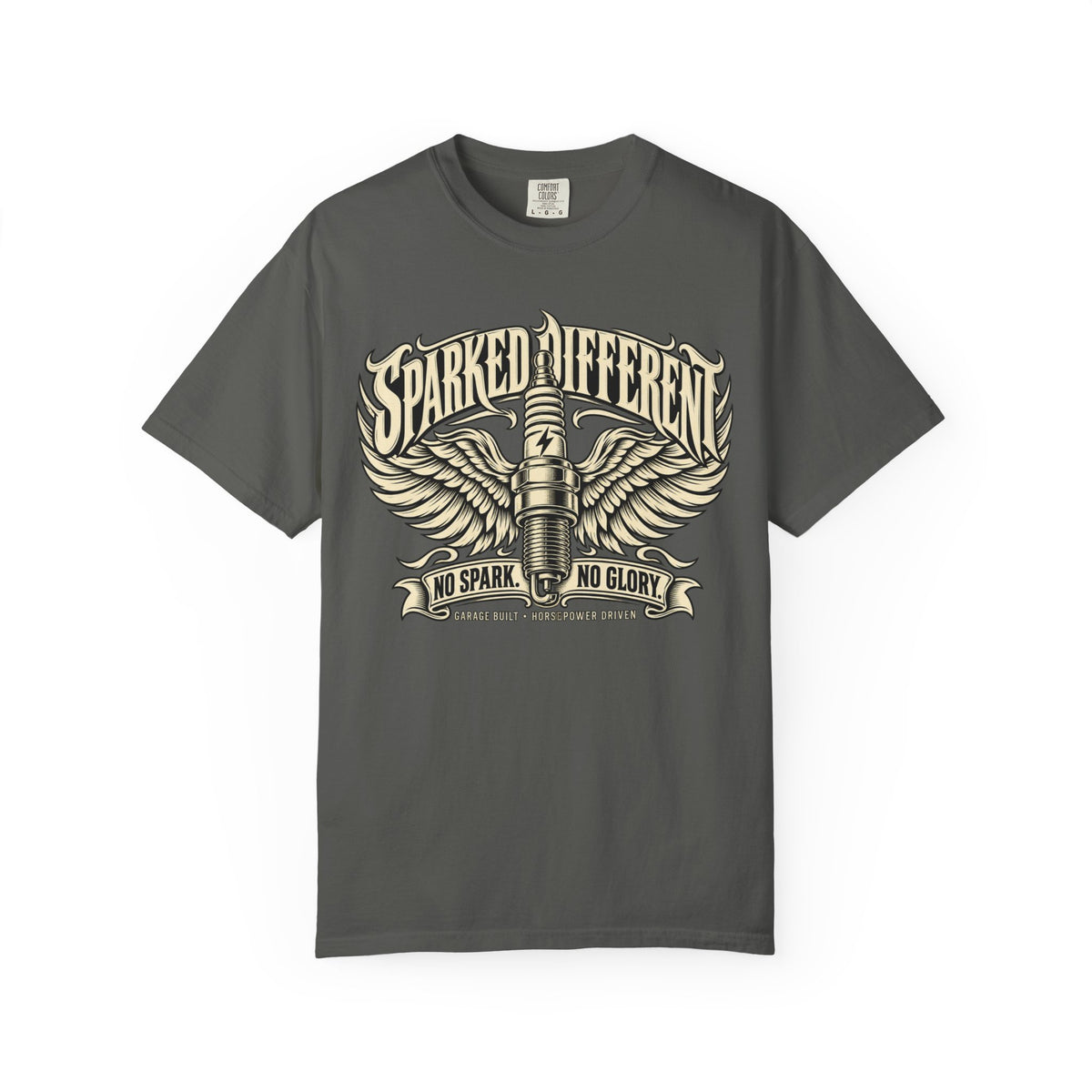 Sparked Different “No Spark, No Glory” Graphic T-Shirt