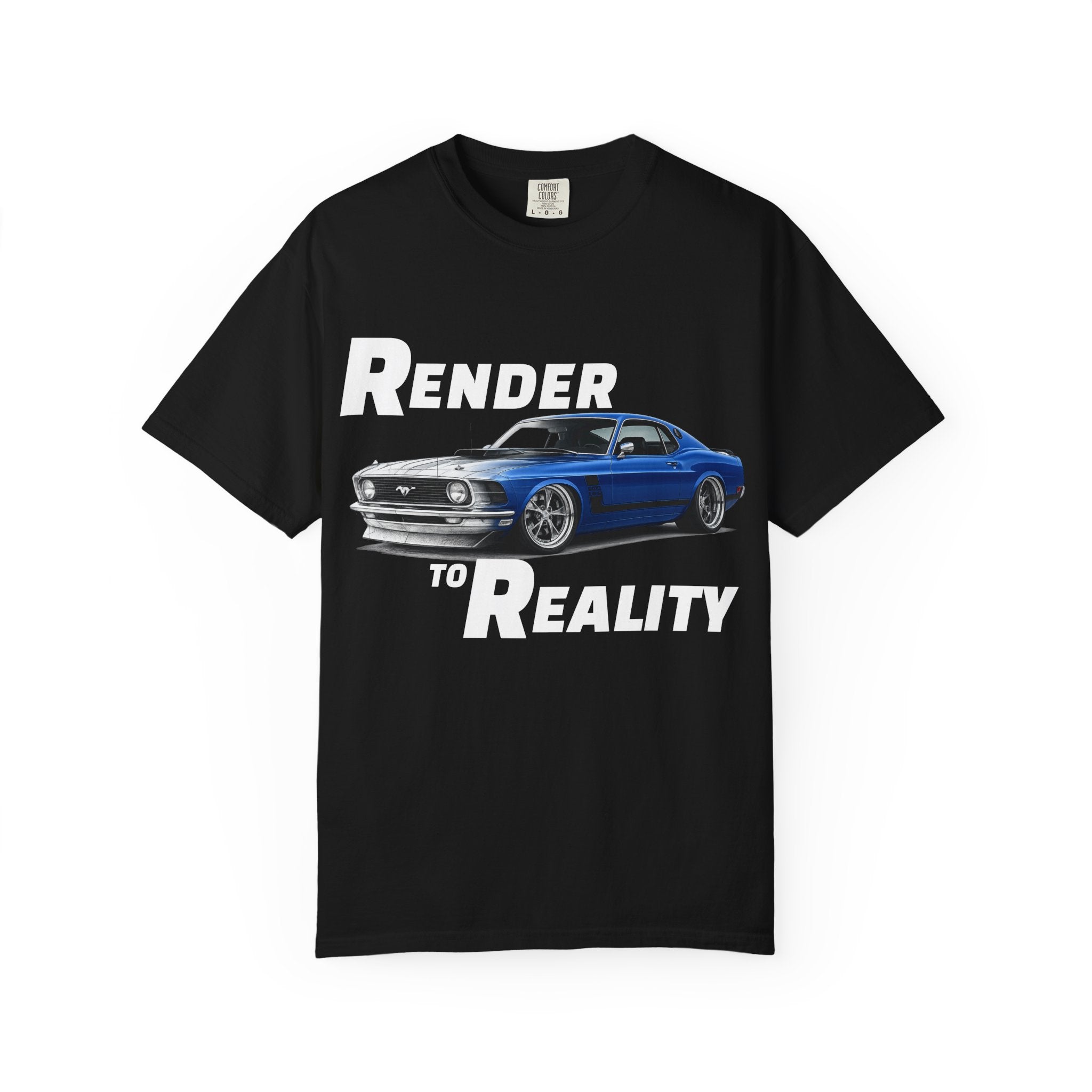 Render to Reality Car T-Shirt — Vintage Muscle Car Graphic Tee