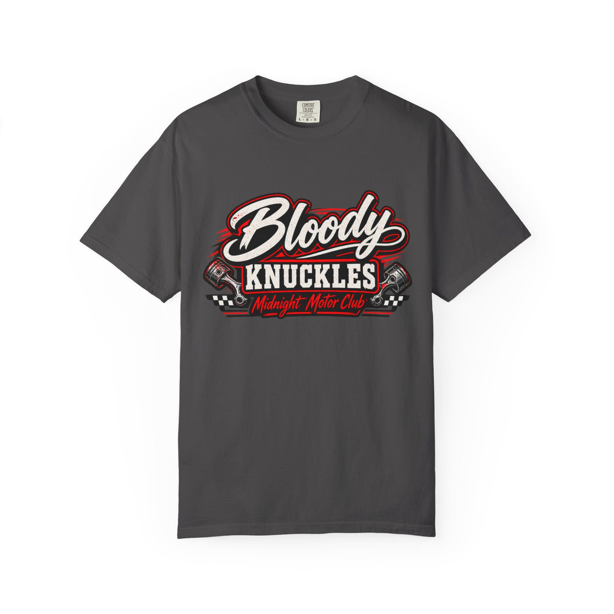 Bloody Knuckles T-Shirt — Retro Racing 'Midnight Motor Club' Graphic Tee