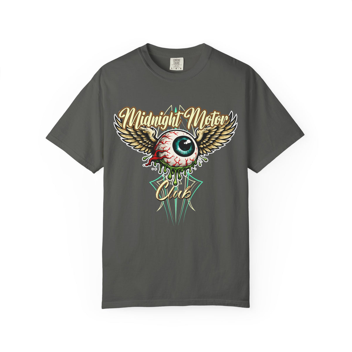 "Winged Eyeball & Pinstripes" Graphic T-Shirt