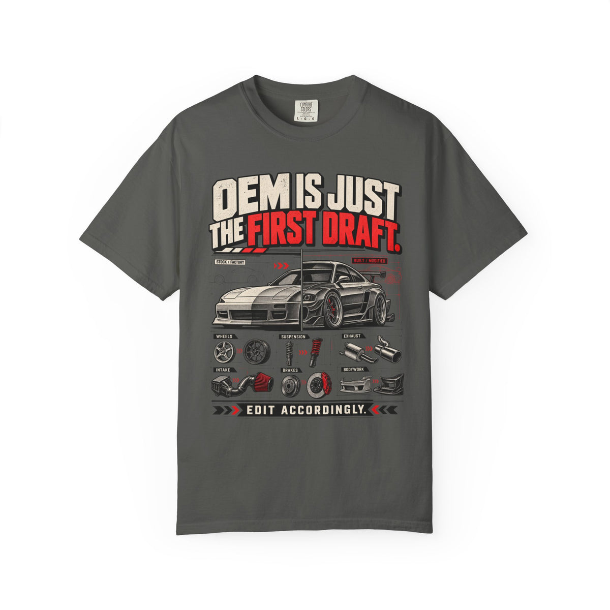 "OEM is Just the First Draft" Engine Parts Graphic Tee