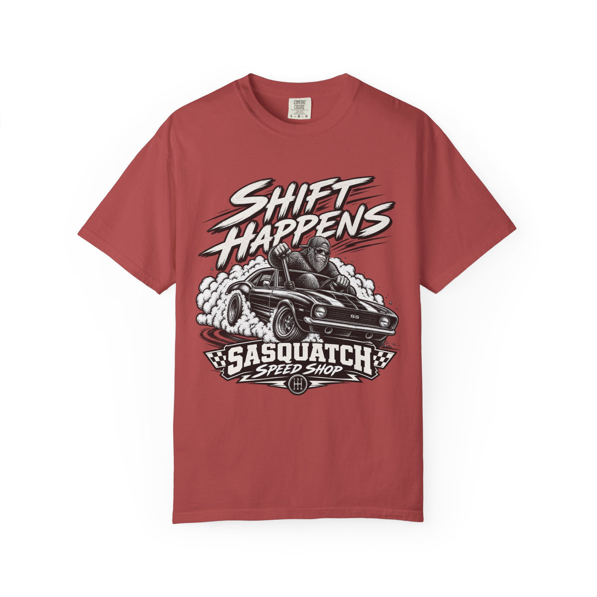 "Shift Happens" Sasquatch Speed Shop T-Shirt