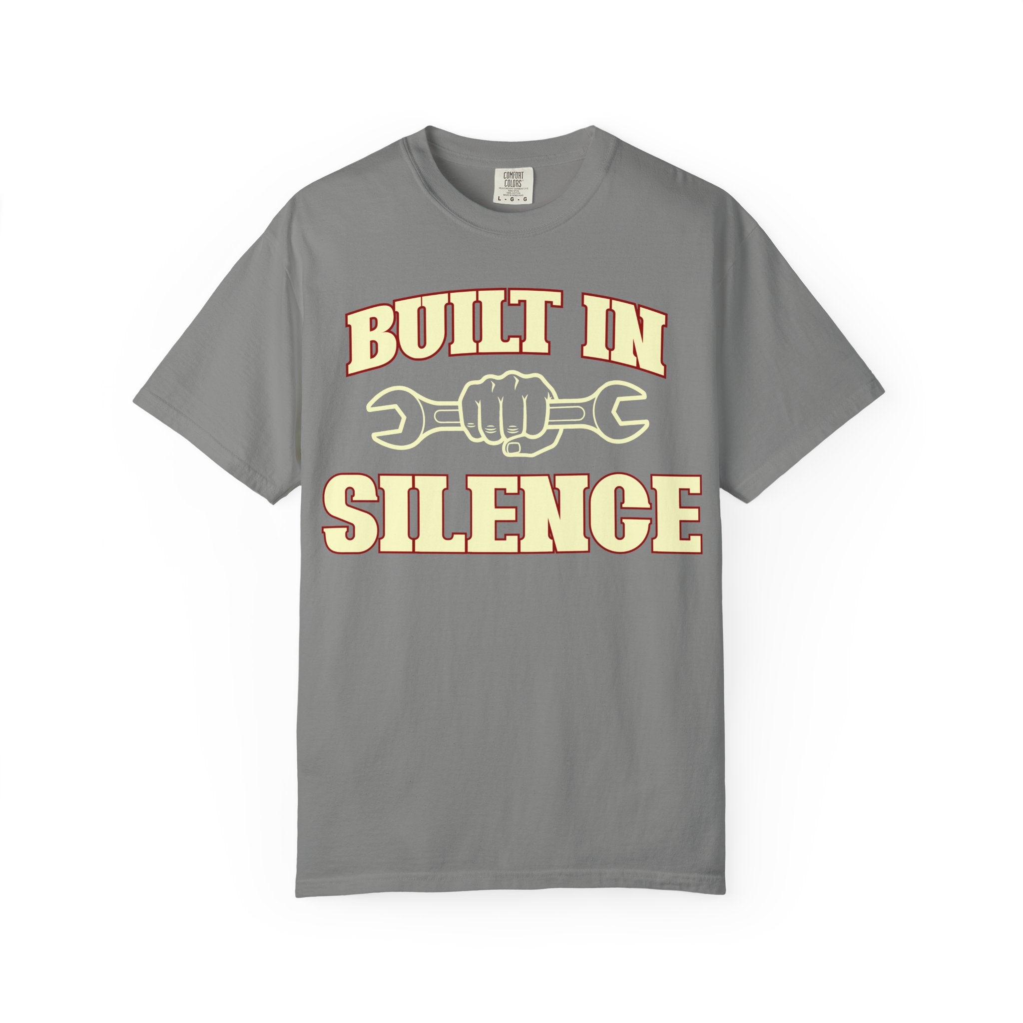 Built In Silence T-Shirt — Vintage Block Letter Graphic T-Shirt
