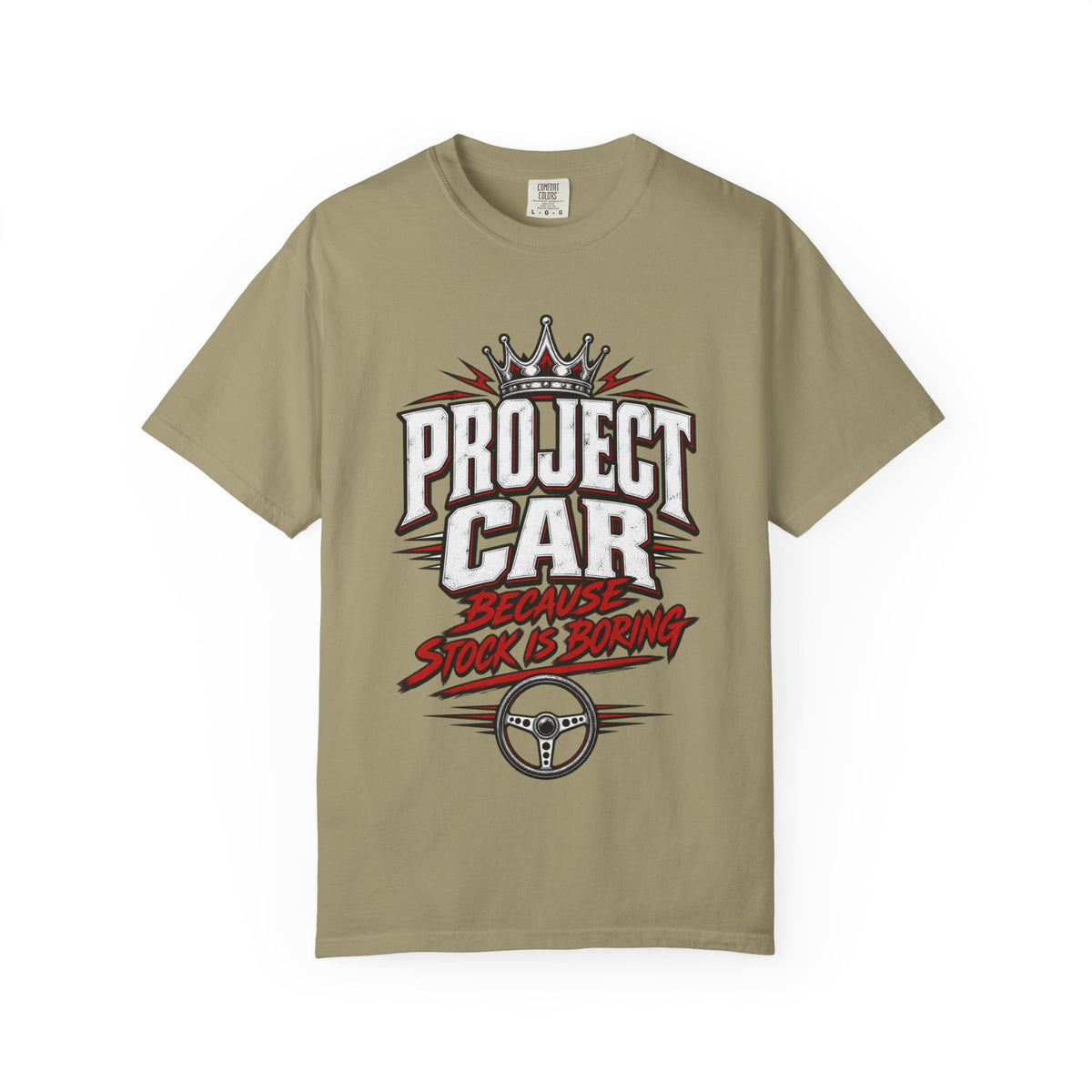 "Because Stock Is Boring" Funny Project Automotive Tee