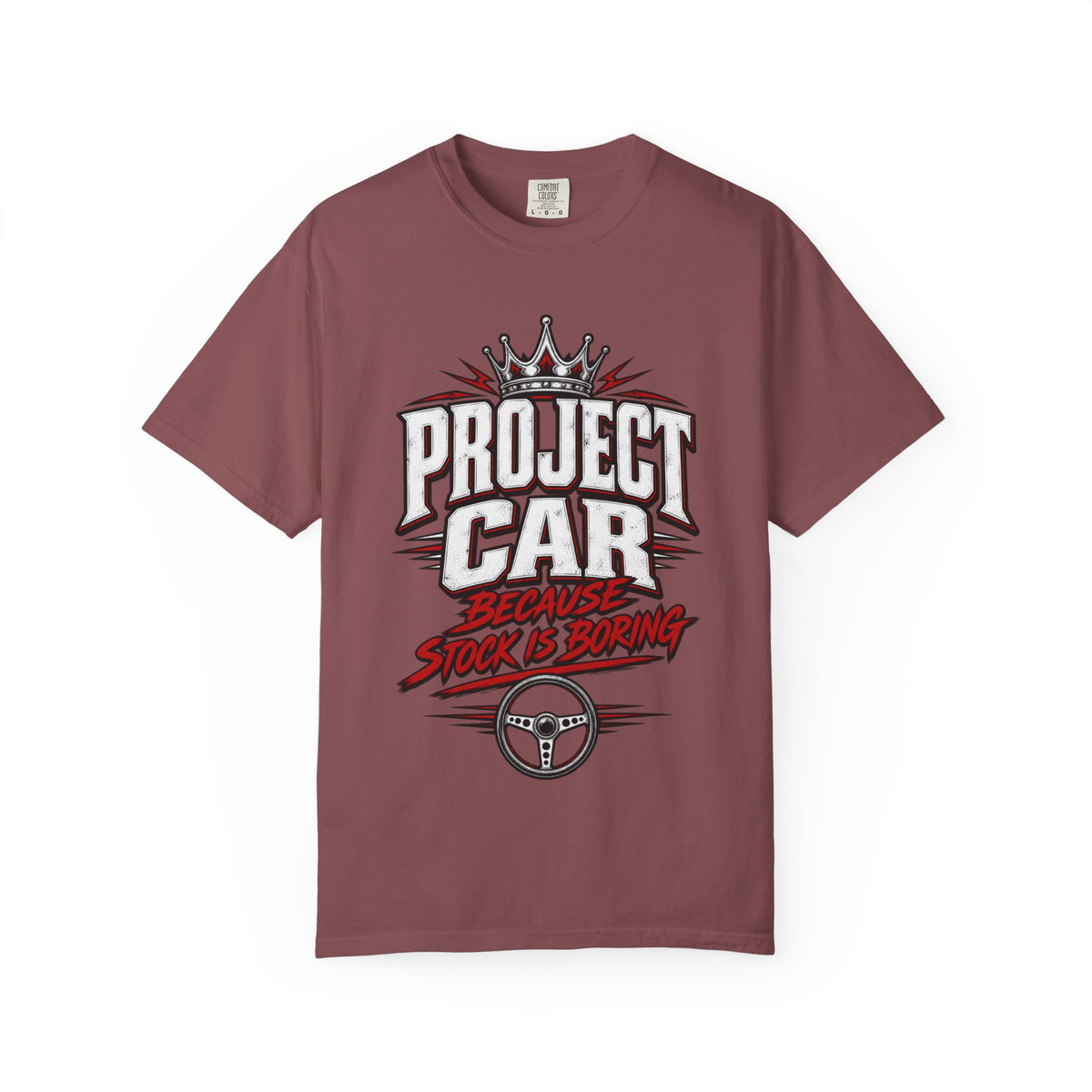 "Because Stock Is Boring" Funny Project Automotive Tee