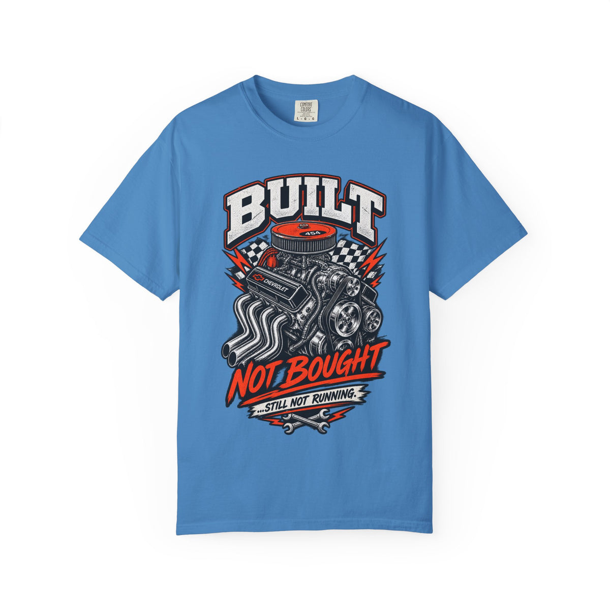 Built Not Bought T-Shirt — Vintage Engine Mechanics Tee