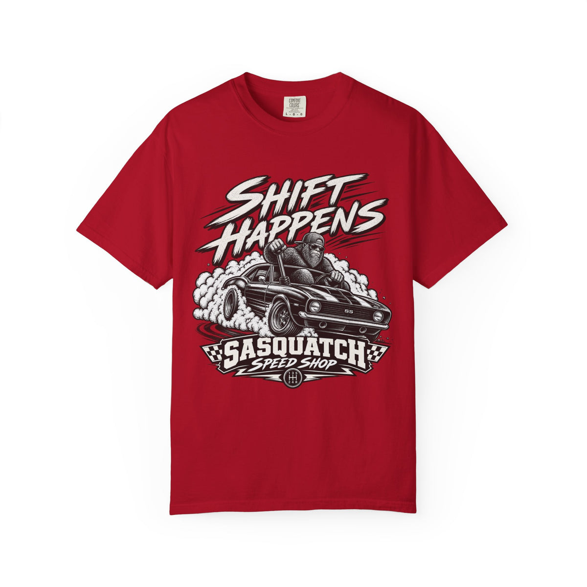 "Shift Happens" Sasquatch Speed Shop T-Shirt
