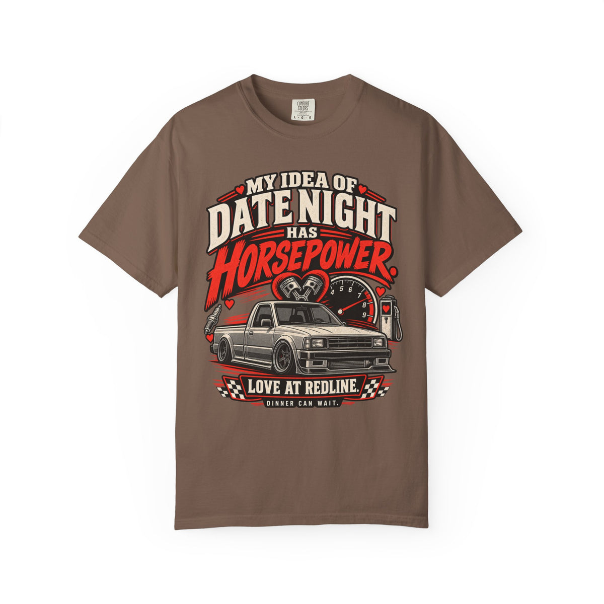 'Date Night Has Horsepower Tee' — Car Life Graphic T-Shirt