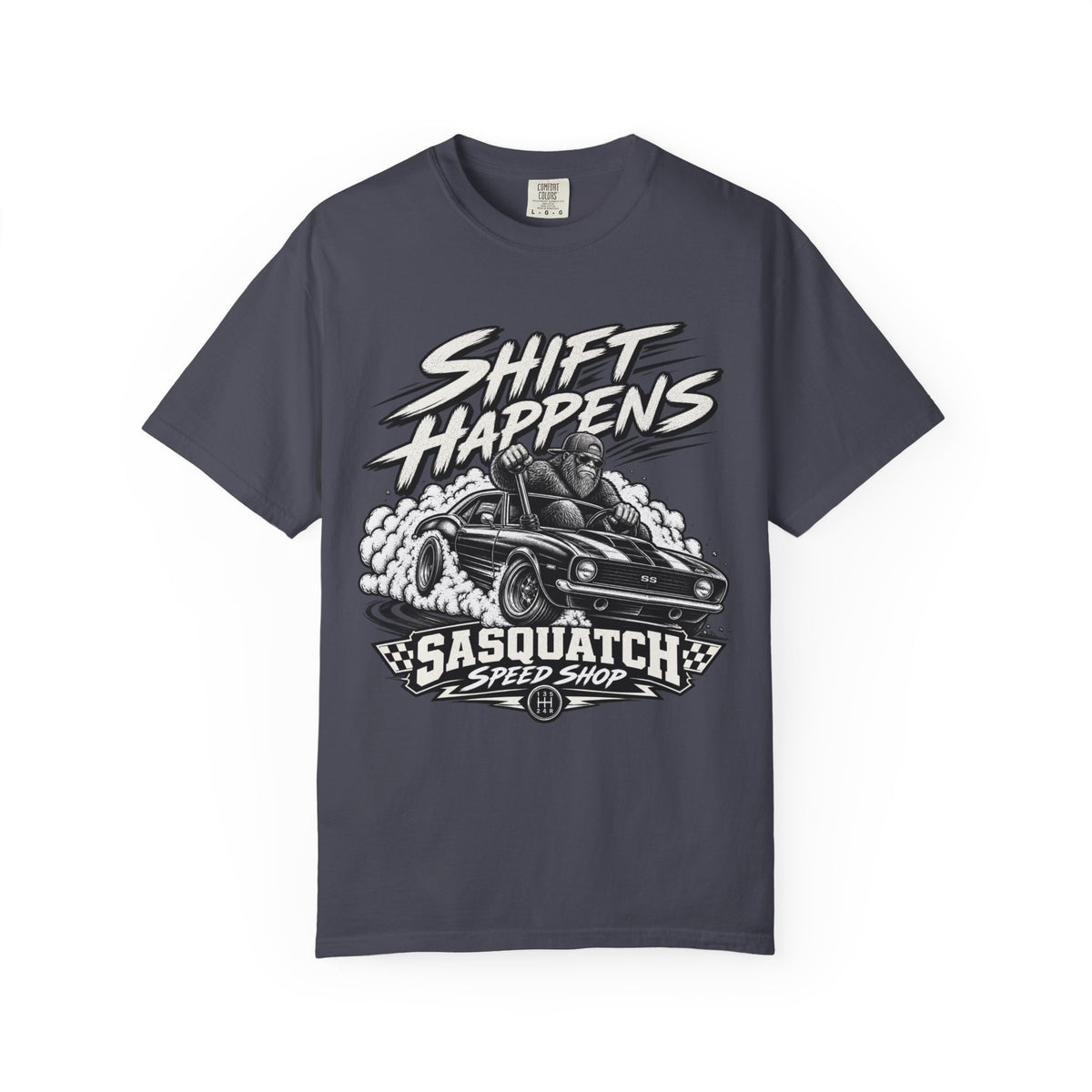 "Shift Happens" Sasquatch Speed Shop T-Shirt